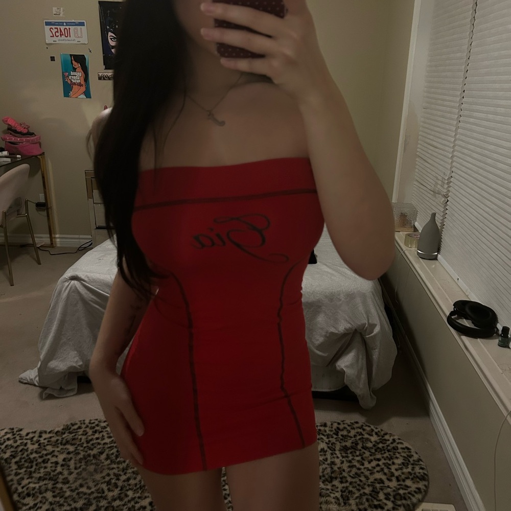 I.AM.GIA Blare Red Strapless Dress